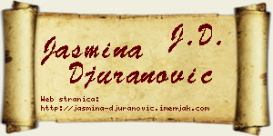 Jasmina Đuranović vizit kartica